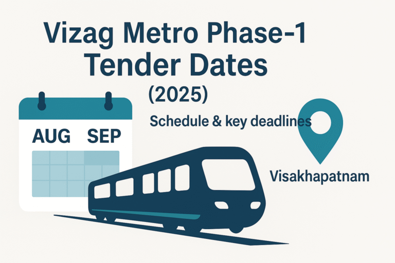 Vizag Metro Phase‑1 tender dates and schedule (APMRCL, 2025)