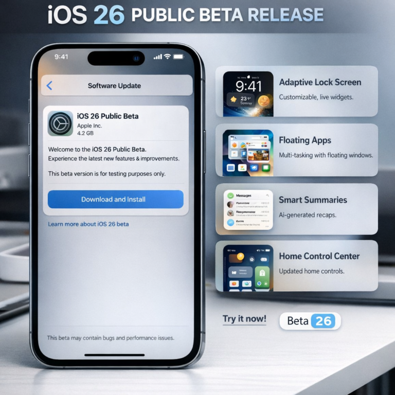 iOS 26 Public Beta Is LIVE – Install Guide & New Features
