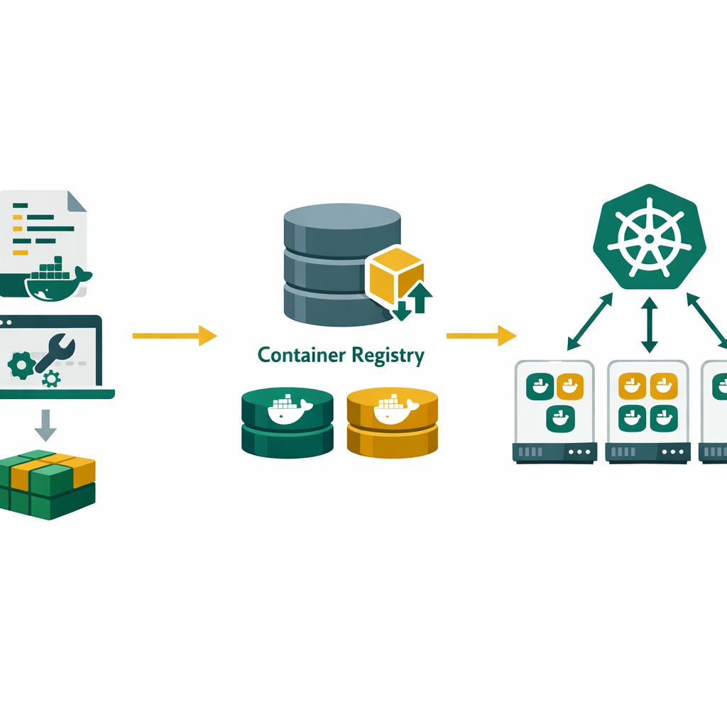 Docker containers vs Kubernetes orchestration architecture diagram