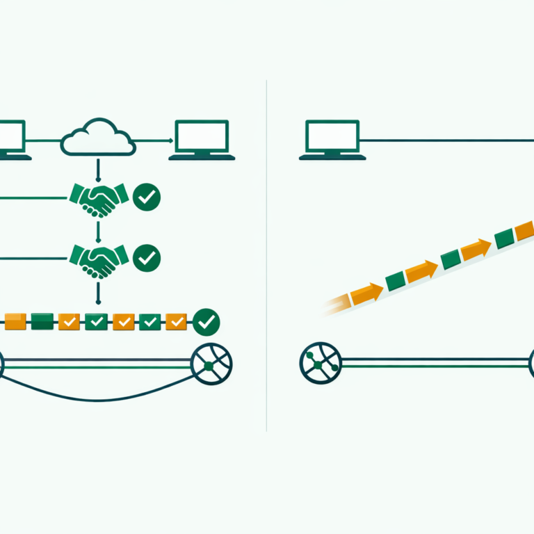 TCP vs UDP key differences process diagram for networking beginners