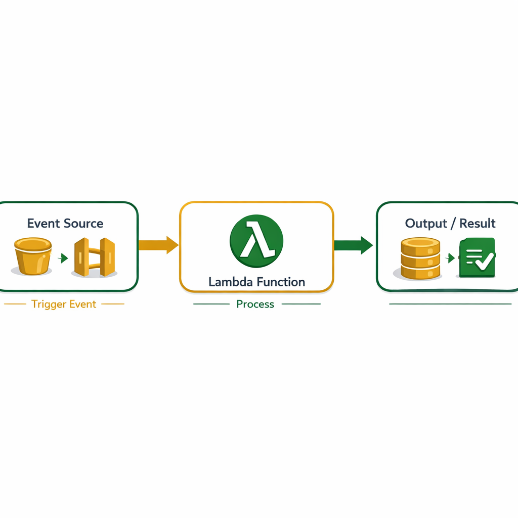 AWS Lambda serverless computing diagram for beginners