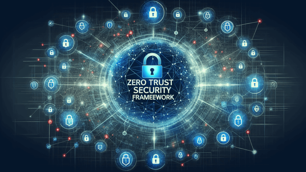Zero Trust security architecture with identity, device, and network layers