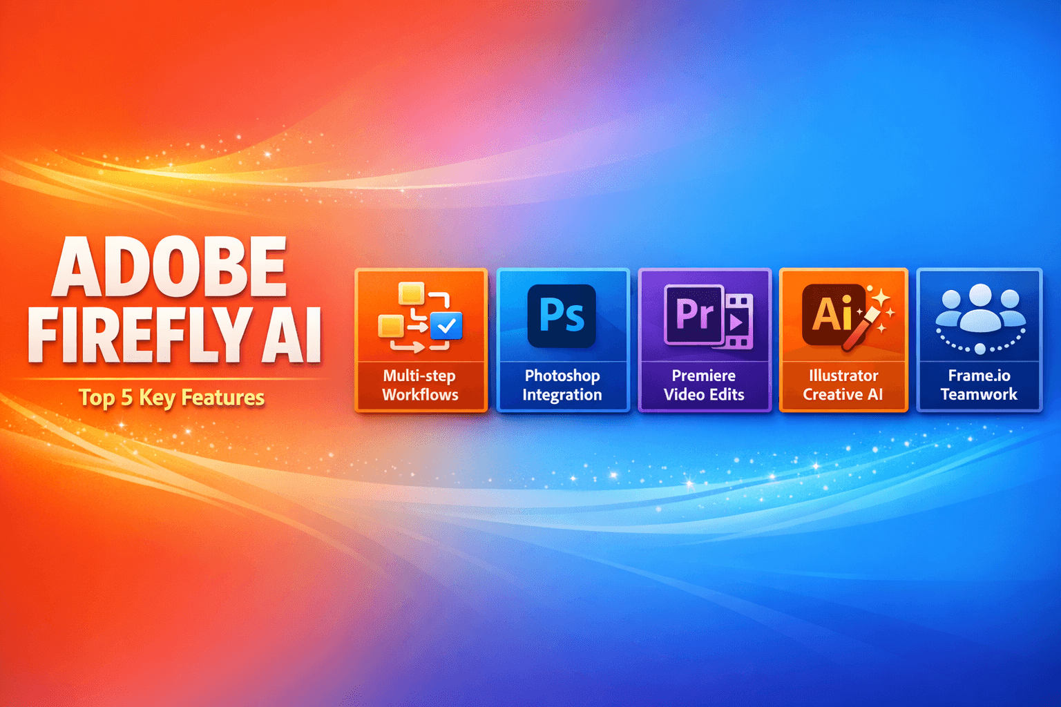 Adobe Firefly AI top 5 features horizontal banner