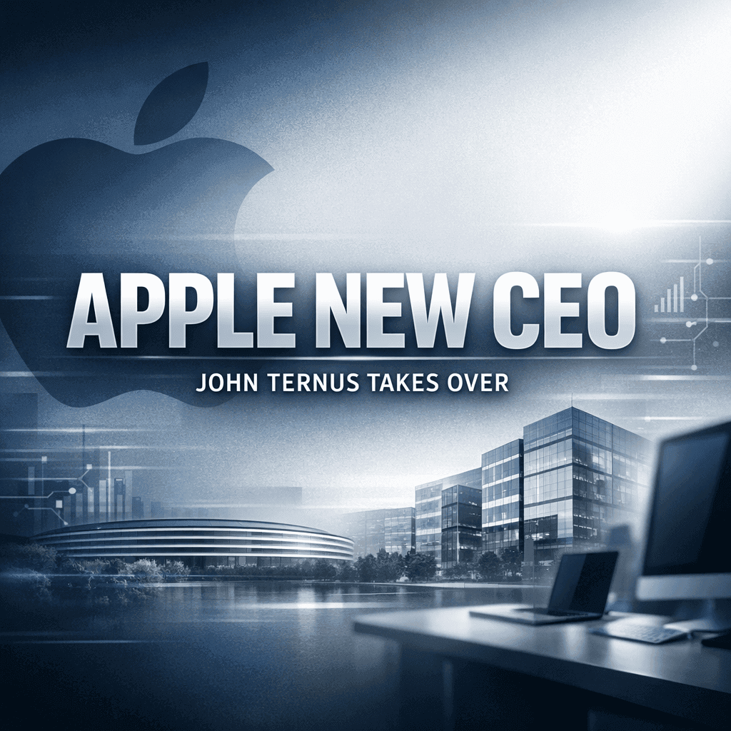 Apple new CEO John Ternus leadership transition banner