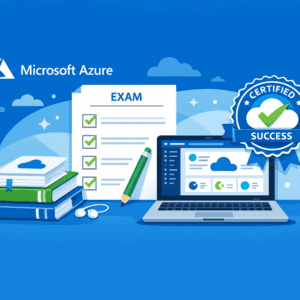 Azure AZ-104 exam 2026 - certification study guide with Azure cloud icons