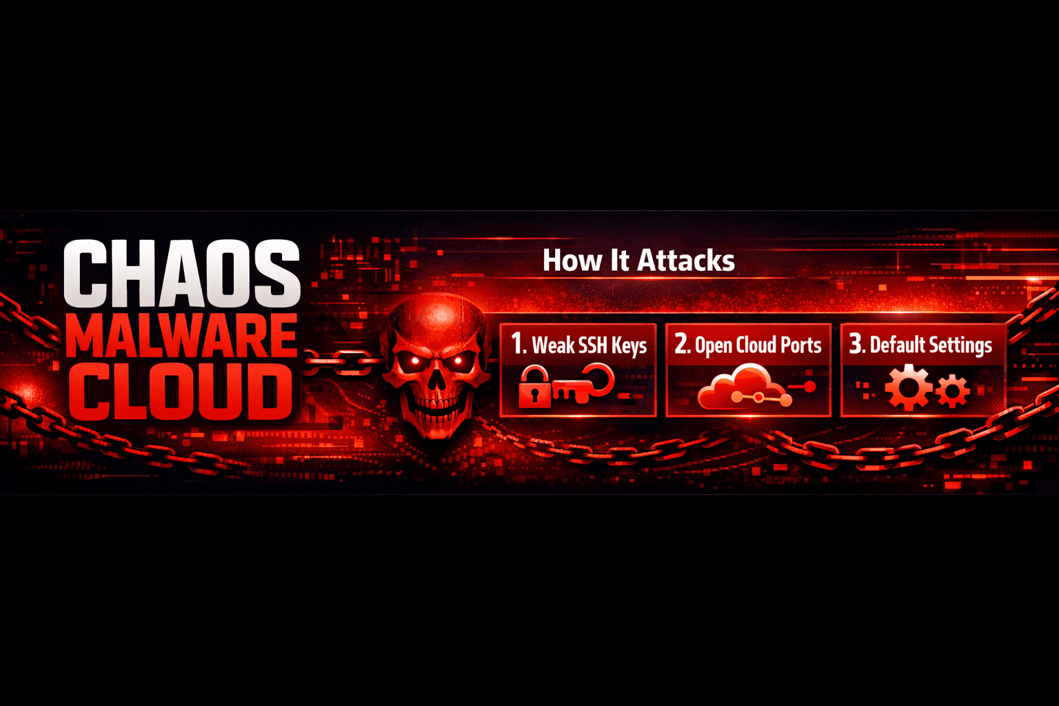 Chaos malware cloud attack vectors horizontal banner