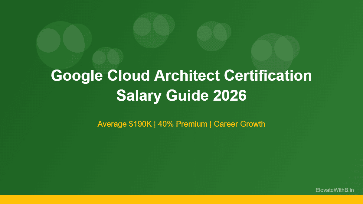 Google Cloud Architect certification salary data and career impact 2026