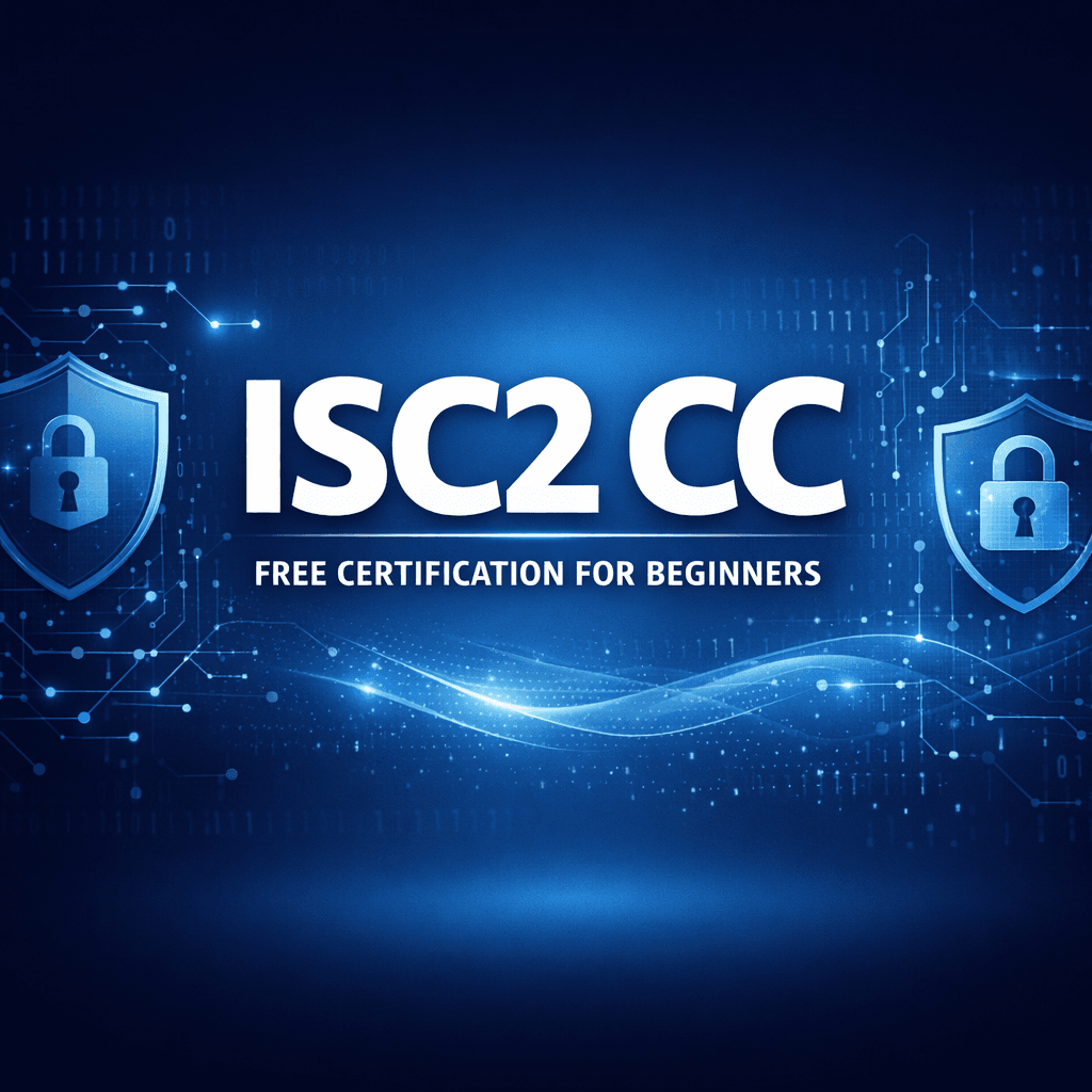 ISC2 CC free certification program banner with shield iconography