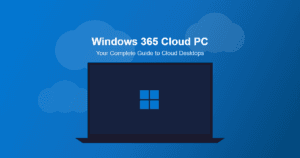 Windows 365 Cloud PC guide featured image showing cloud desktop concept