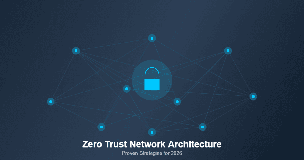 Zero Trust Network Architecture guide featured image with network nodes
