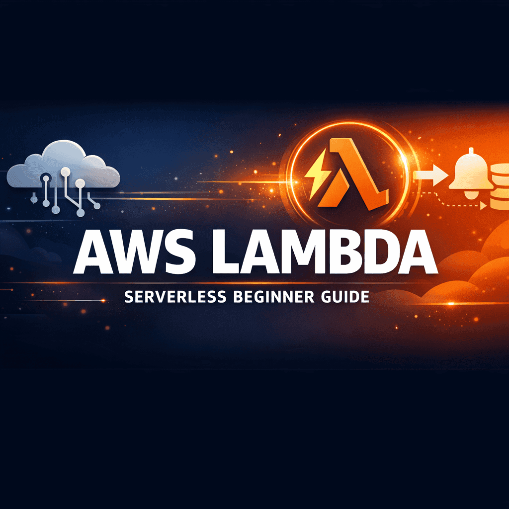 AWS Lambda serverless beginner guide banner for cloud developers