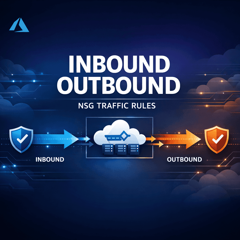 Azure Network Security Groups inbound and outbound traffic rules diagram