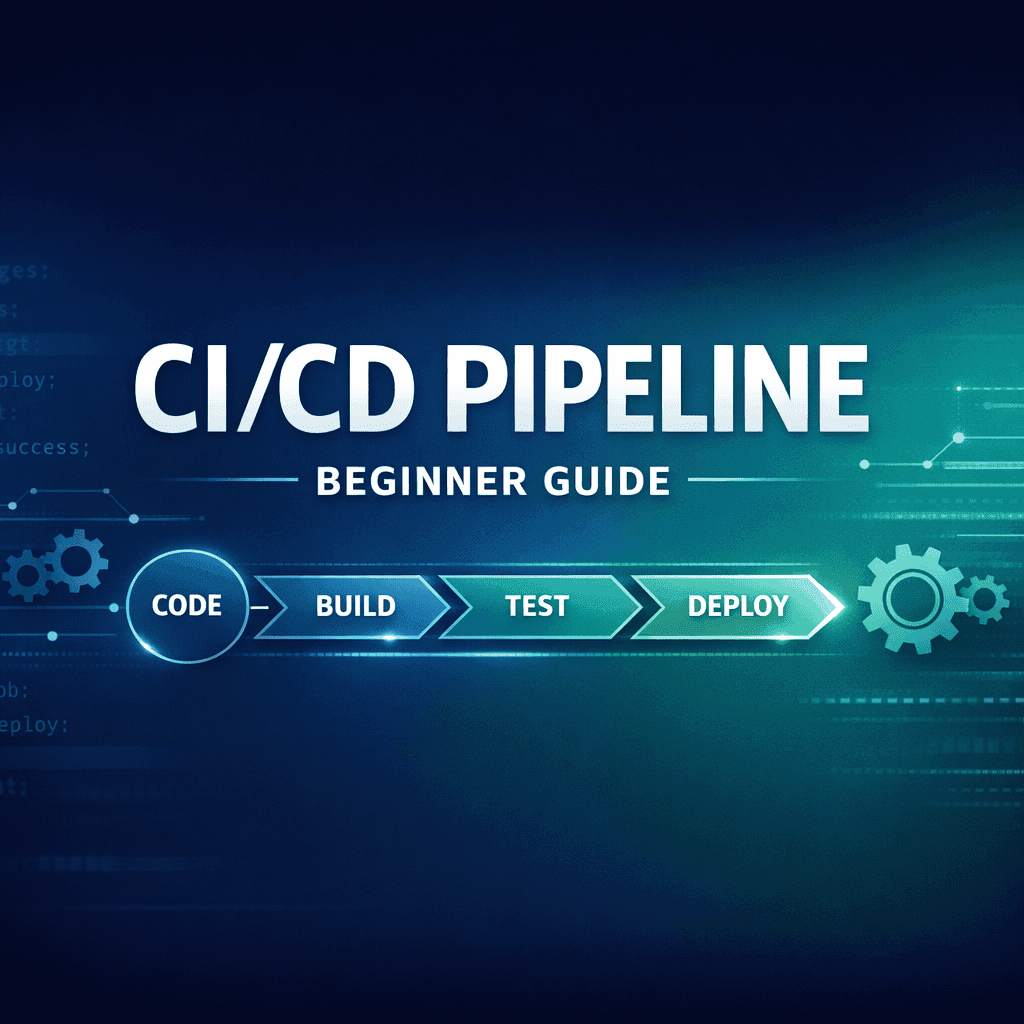 CI/CD pipeline beginner guide banner for DevOps teams