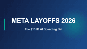Meta layoffs 2026 featured image showing the connection to $135B AI spending