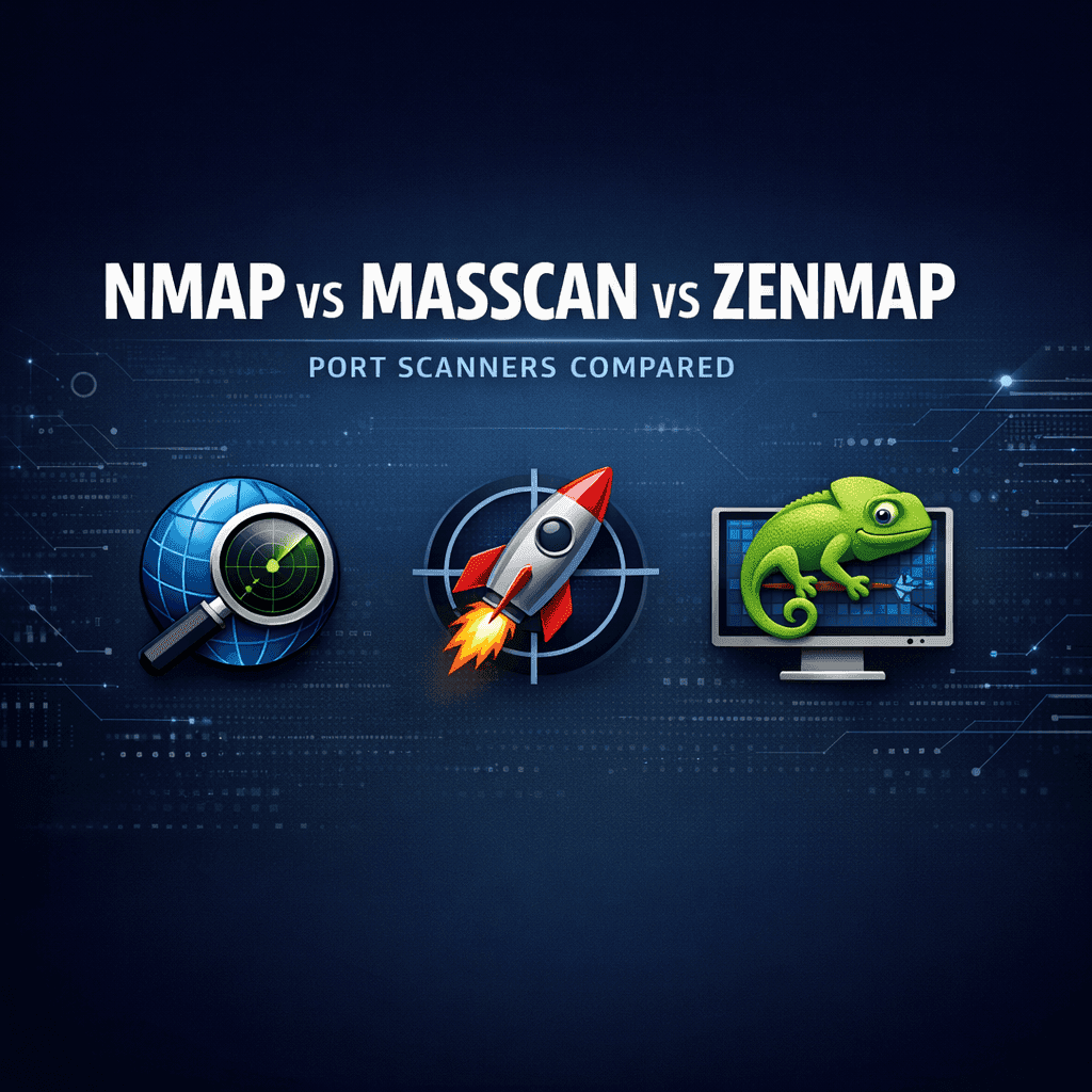 Nmap for beginners compared with Masscan and Zenmap port scanners