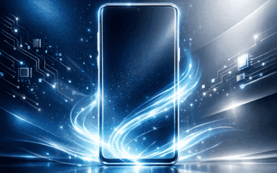 One UI 8.5 features featured image with glowing Samsung Galaxy phone outline