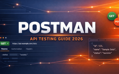 Postman API testing guide banner for developers in 2026