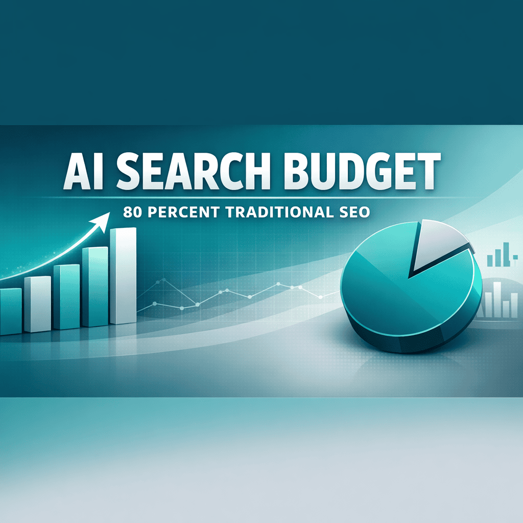 AI search vs SEO budget split chart for 2026