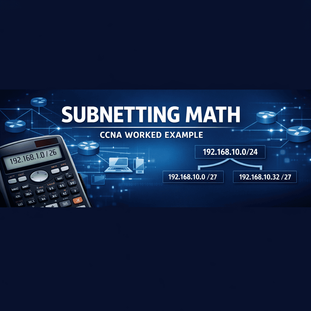 Subnetting calculation example for CCNA exam preparation