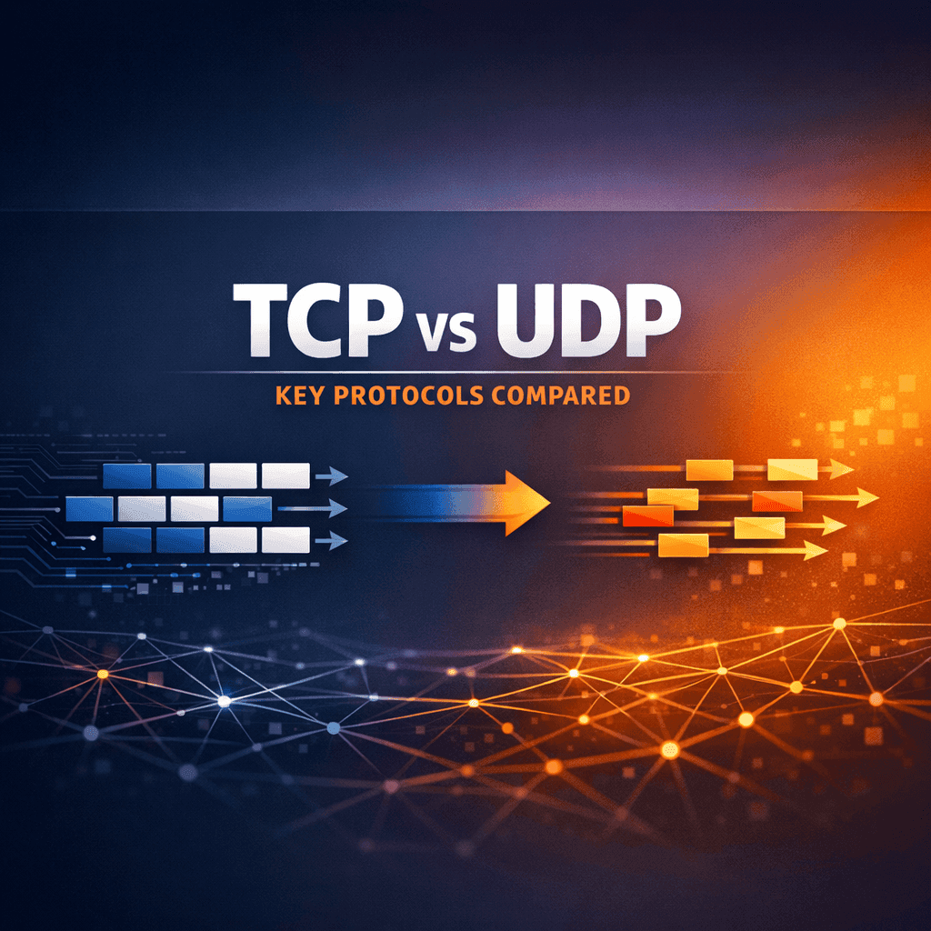 TCP vs UDP key network protocols compared banner