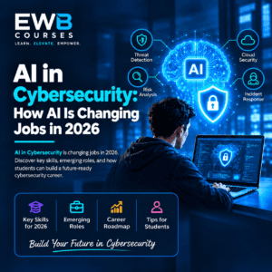 AI in Cybersecurity: How AI is changing cybersecurity jobs in 2026, featuring threat detection, risk analysis, cloud security, incident response, and key skills for students.
